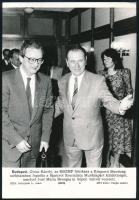 1989 Bp., Grósz Károly, az MSZMP főtitkára, ill. Németh Miklós, a Minisztertanács elnöke külföldi küldöttségeket fogadnak, 2 db MTI sajtófotó, 27x18,5 cm és 24,5x21 cm