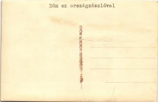 Kassa, Kosice; Dóm és magyar országzászló és címer / dome and Hungarian flag and coat of arms. Győri...