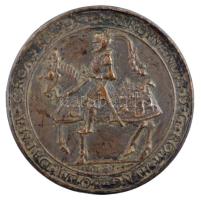 DN "I. Ferdinánd" ezüstözött bronz kitűző az 1541-es évjáratú "Schauthaler" előlapjának mintájára (35mm) T:1-