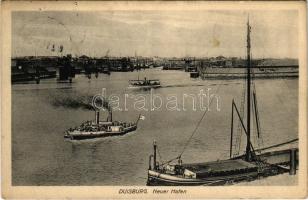1914 Duisburg, Hafen / port, steamships (EK)