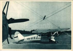 Letadlo Piper Cup. Aeroklub republiky Ceskoslovenské. Am. foto Postesil, Dedera, Hodek / Czechoslovak airplane