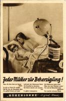 Jeder Mutter zur Beherzigung! "Höhensonne" - Original Hanau / German tanning lamp advertisement (fa)