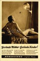 Gesunde Mütter - Gesunde Kinder! "Höhensonne" - Original Hanau / German tanning lamp advertisement