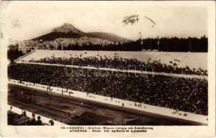 1932 Athens, Athína, Athenes; Le Stade. Vue partielle et Lycabette / stadium (fa)