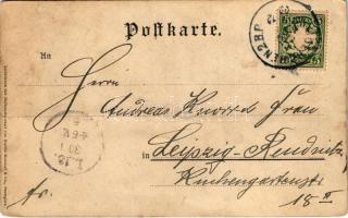 1900 Eins-Zwei-Drei! Aus A. Hendschel's Skizzenbuch No. 26. / Children art postcard, exercise (...