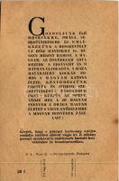1942 Karácsonya Harcoló honvédeinké és hozzátartozóiké; levente szimbólumokkal, hajtható lap / WWII ...