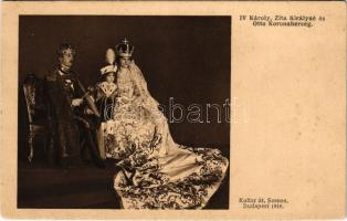 IV. Károly, Zita királyné és Ottó koronaherceg. Koller utóda Szenes felvétele. Magyar Rotophot Társaság / Charles I of Austria, Queen Zita and Crown Prince Otto (fl)