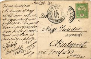 1910 Kézzel rajzolt és készített művészlap / hand-drawn custom-made art postcard + "SZÉKELY UDV...