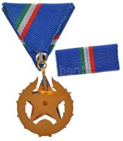 1951. "Közbiztonsági Érem" arany fokozata a rendőrség tagjai részére, szalagsávval, eredet...