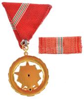 1957. "Kiváló Szolgálatért Érdemérem" aranyozott, zománcozott kitüntetés, mellszalagon, er...