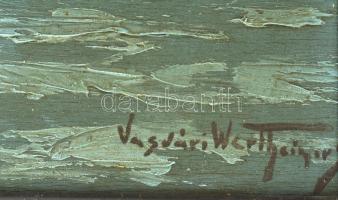 Vasvári Wertheimer Sándor (?-?): Vitorlások (Capri). Olaj, falemez, jelzett, 50x62,5 cm. Dekoratív, ...