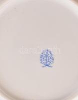 Herendi virágmintás süteményes tányér, 6db, kézzel festett porcelán, jelzett, kis kopásnyomokkal, d:...