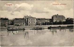 1912 Szeged, Tisza parti palotasor. Grünwald Herman kiadása (ázott / wet damage)