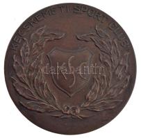 ~1910. Kecskeméti Sport Club bronz emlékérem eredeti dísztokban, benne Weil Alajos órás és ékszerész Kecskemét matricával (50mm) T:1- patina