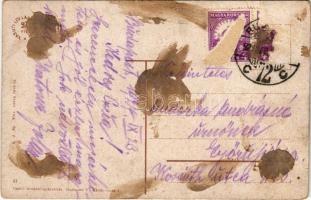 1927 Budapest V. Szabadság tér, villamos. Vasúti levelezőlapárusítás 41. (Rb)