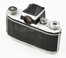 Praktica IV. fényképezőgép Industar 3,5/50 objektívvel, bőr tokkal