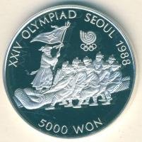 Dél-Korea 1986. 5000W Ag "Olimpia-kötélhúzás" T:PP