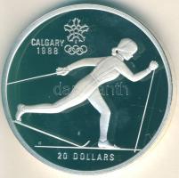 Kanada 1986. 20$ Ag "Téli olimpia-terepsí" T:PP