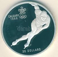 Kanada 1985. 20$ Ag "Téli olimpia-gyorskorcsolya" T:PP