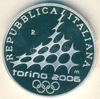 Olaszország 2005. 10€ Ag "Téli olimpia-gyorskorcsolya" T:PP Csak 40.000db!
