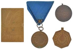 3xklf sportérem- és -plakett-tétel, közte ~1910. "M. Kir. Állami Tornadíj / A M. Kir. Közoktatá...