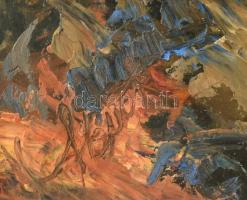 Olvashatatlan jelzéssel: Siketfajd. Olaj, farost. 70x56 cm