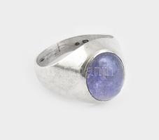 Ezüst (Ag) gyűrű tanzanittal 5,85ct, m: 60
