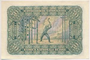 Svájc 1927. 50Fr "6P 052583" T:III szép papír Switzerland 1927. 50 Francs "6P 052583&...