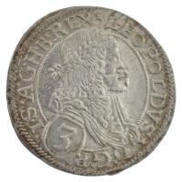 Ausztria 1672. 3kr Ag I. Lipót Bécs (1,85g) T:1-,2 patina, kissé hullámos lemez Austria 1672. 3 Kreuzer Ag Leopold I Vienna (1,85g) C:AU,XF patina, wavy coin Krause KM#1169