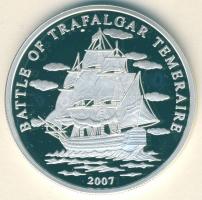 Kongó 2007. 1000Fr Ag "Trafalgari csata, hajó" T:PP