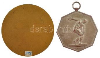 1930. "Kecskeméti Sport Club 1920-1930" bronz díjérem (50mm) + ~1930. "Dorogi Athleti...