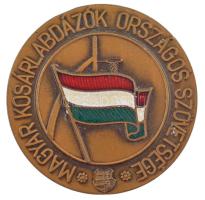 1949. "Magyar Kosárlabdázók Országos Szövetsége" részben zománcozott bronz érem Kossuth-címerrel, hátoldalán "Toto Bajn. 1948-49" gravírozással (40mm) T:1-,2