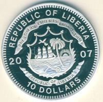 Libéria 2007. 10$ Ag "Seute Deern, hajó" T:PP