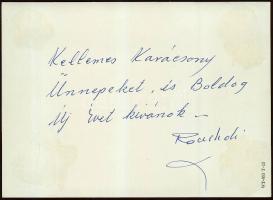 1970 A kuwaiti törzsfőnök fia: Roushdi Hassam karácsonyi üdvözlete térhatású képeslapon