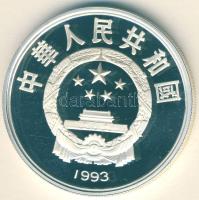 Kína 1993. 10Y Ag "Labdarúgó VB" T:PP