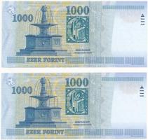 2005. 1000Ft (2x) sorszámkövetők "DA 3323432 - DA 3323433" T:I
Adamo F55F