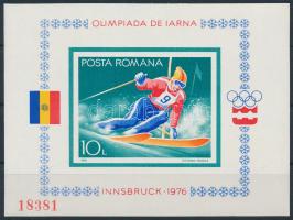 Téli olimpia sor + fogazott és vágott blokk Winter Olympics set + perforated and imperforated block