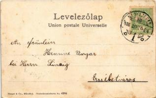 1906 Nagyszeben, Hermannstadt, Sibiu; Schewisgasse / utca. Georg Meyer kiadása / street view (EK)