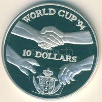 Niue 1991. 10$ Ag "Labdarúgó VB" T:PP Csak 20.000db!