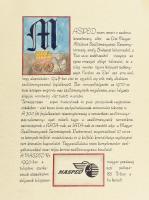 1993 MASPED, kézzel festett, cégismertető reklámterv, lap széle lyukasztott, 47×38 cm