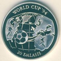 Gambia 1994. 20D Ag "Labdarúgó VB" T:PP