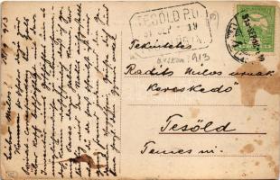 1913 Budapest I. Budai Korzó, Lánchíd utca, Hotel Fiume szálloda (háborúban megsemmisült), 43-as vil...