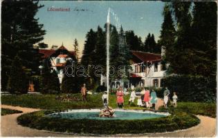 Lőcsefüred, Lőcse-fürdő, Levocské Kúpele (Lőcse, Levoca); fürdő, szökőkút. Braun Fülöp kiadása / spa, bath, fountain (Rb)