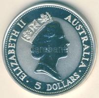 Ausztrália 1991. 5$ Ag "Kookaburra" 1 oz. T:PP