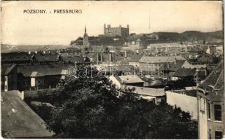 1915 Pozsony, Pressburg, Bratislava; vár. Kaufmann kiadása / general view with castle (Rb)