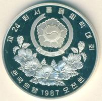 Dél-Korea 1987. 5000W Ag "Szöuli olimpia - stadion" T:PP