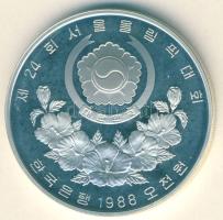 Dél-Korea 1988. 5000W Ag "Szöuli olimpia - kisfiúk búgócsigáznak" T:PP