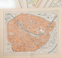 cca 1895 60 db vegyes témájú térkép (Pest 1758-ban, Budapest, Budapest környéke, Fiume és kikötője, ...