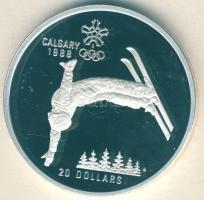 Kanada 1986. 20$ Ag "Téli olimpia-síugrás" T:PP