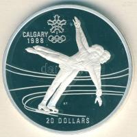 Kanada 1987. 20$ Ag "Téli olimpia-jégtánc" T:PP